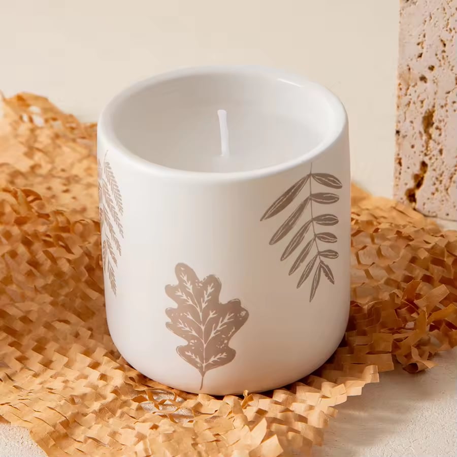Nórdico Personalizado Porta-Velas de Cerâmica Branco Personalizado com Logotipo Presente de Natal Recipiente Único para Massagem Jarras de Cerâmica Vazias