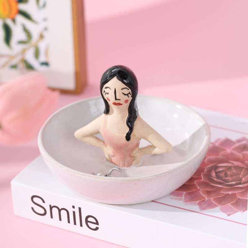 Ceramic Tray Jewellery Tray Entryway Storage Tray Furniture Jewelry Ornaments