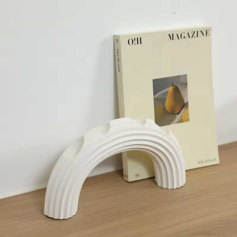 Nordic Candle Stand Decoration Ornament Candle Burning Display Wedding Party White Ceramic Candlestick Holder