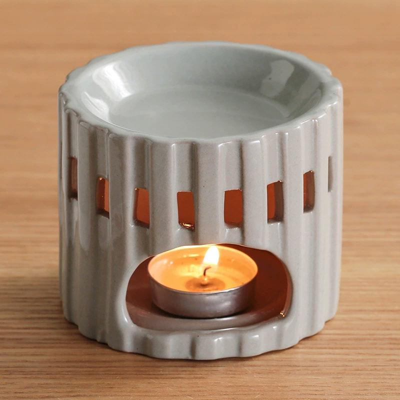 Modern Design Fragrance Ceramic Oil Burner Wax Melt Warmer Tealight Candle Holder