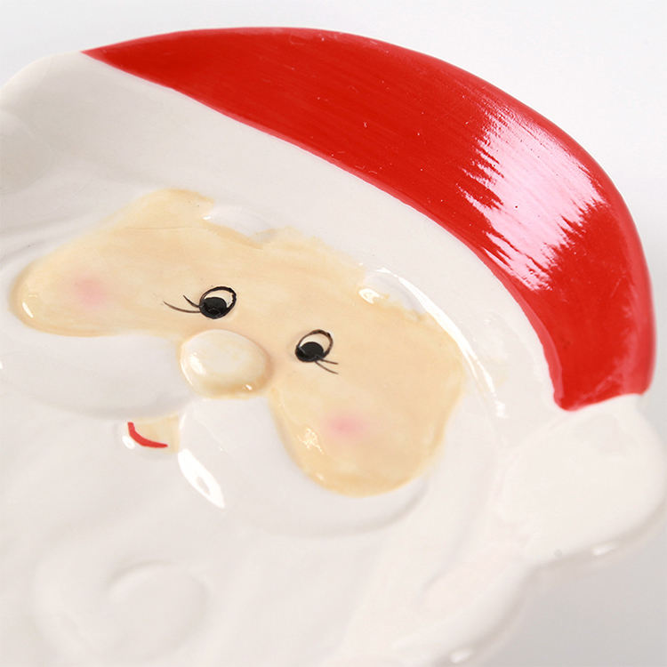 Lovely Christmas Decoration Santa Claus Ceramic Bowl for Christmas Home Decoration