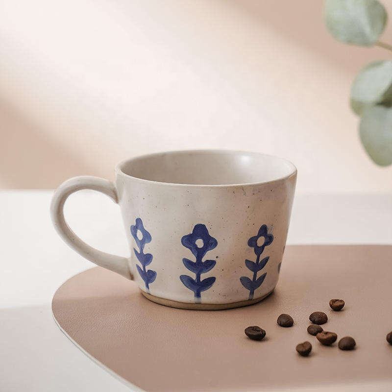 Coffee Cup and Saucer Set Ceramic Wholesale Creative Scandinavian High Color Design Sense Home European Business Morandi Cups