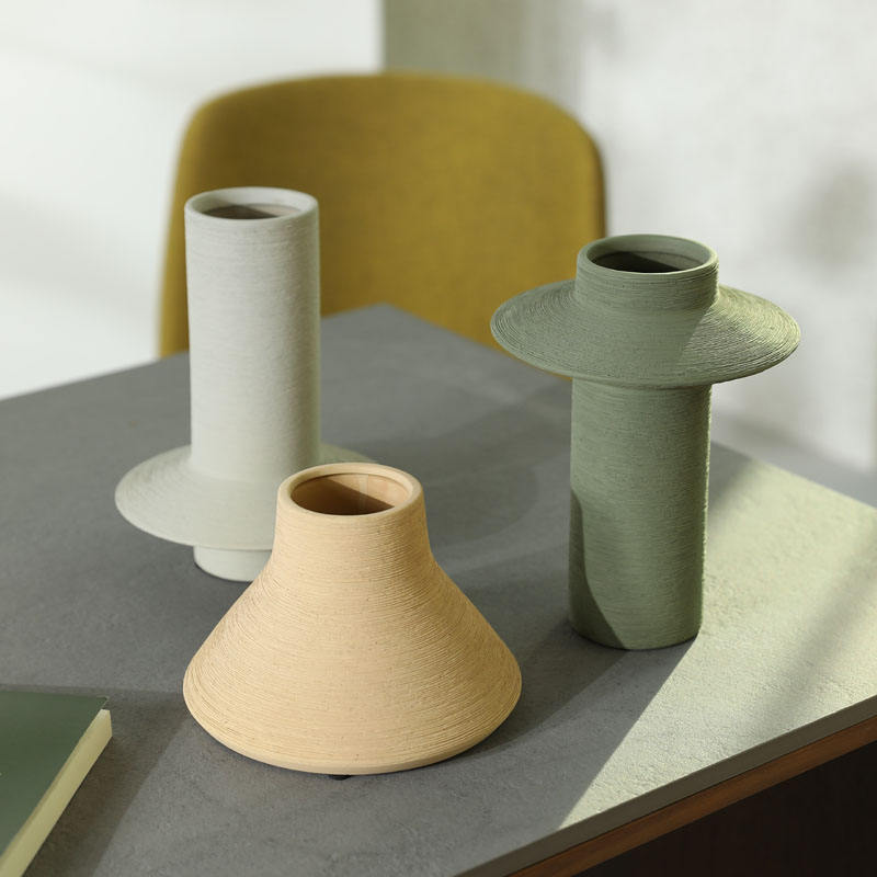 Modern Brushed Colorful Ceramic Vase Simple Home Decorations Living Room TV Cabinet Pieces Vase Ornaments