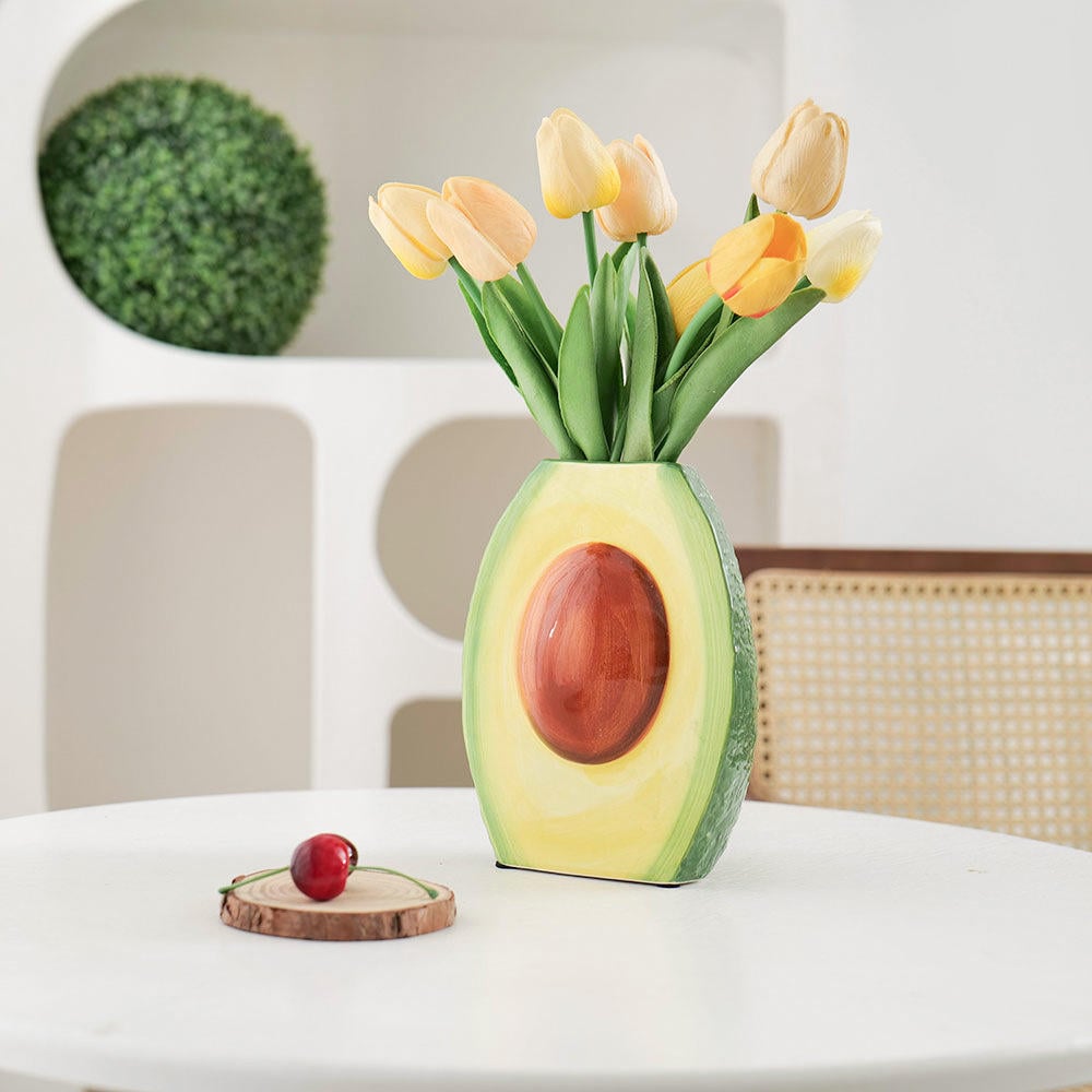 Unique Design Avocado Decoration Ceramic Vase Living Room Table Decoration Home Decoration Flower Vase