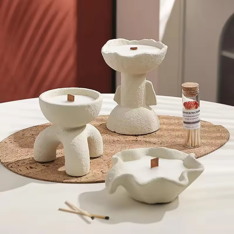 Unique Handmade Ceramic Scented Candle Jars Artistic Home Decor Large Candle Jar