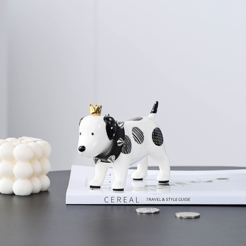 Ceramic Dog Home Decor Ceramic Money Bank  Hand-painted Dog Home Decor Ceramic Dog Living Room Ceramic Decoration