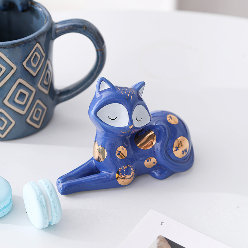Ceramic Kitten Arrangement Cute Small Arrangement Ceramic Arrangement Gift Cat