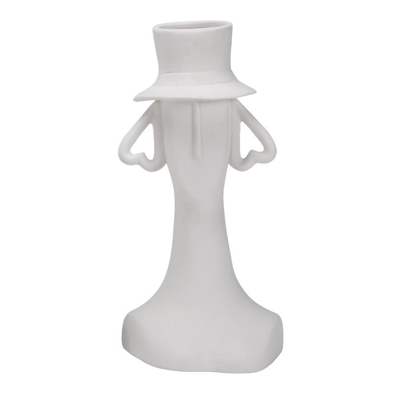 Cross Border Creative Ceramic Vases, Nordic Body Shaped Floral Arrangements, Desktop High-end Home Decor Items OEM