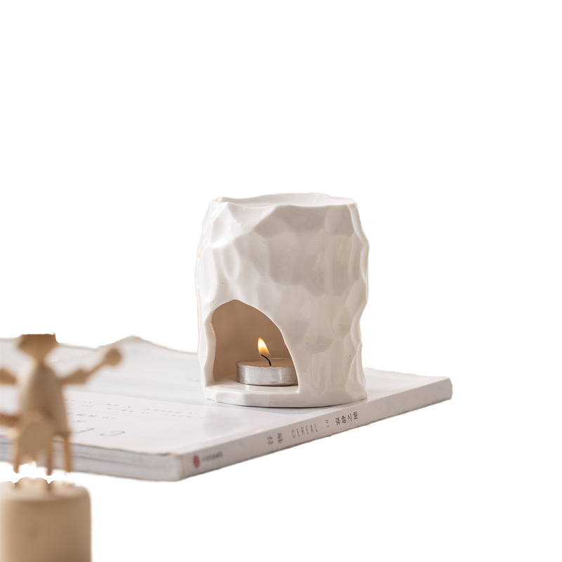 Nordic Style Ceramic Essential Oil Furnace Fireless Household Aromatherapy Cup with Creative Empty Candle for Fall Season