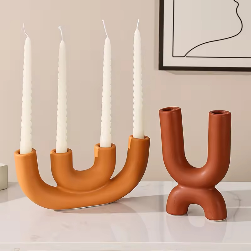 European Vintage Candlestick for Wedding Party Living Room Decor Candle Holders