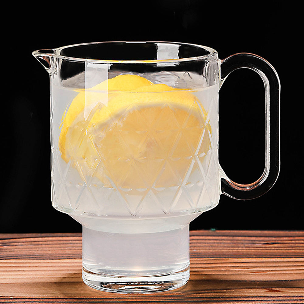 Handle 650ml Beer Drinking Mugs Clear Cocktail Martini Mixed Drinks Glass Cup Big Mouth Whisky Beer Drinkware Bar Glass