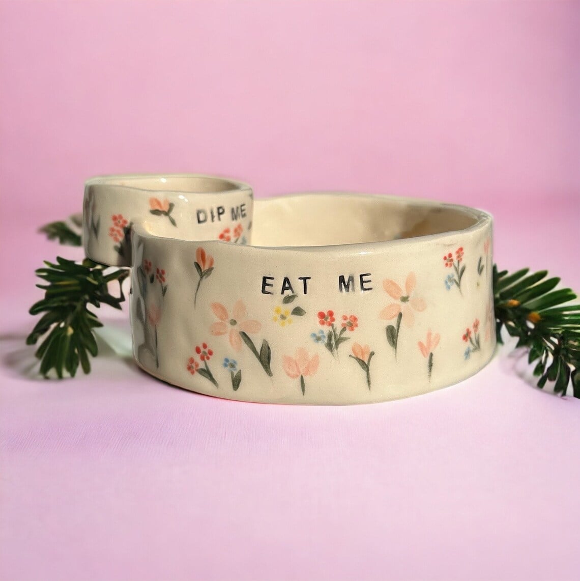 New Restaurant Cute Fruit Salad French Fries Dipping Sauce Bowls Custom logo Snack Dessert Ceramic Chips and Dip Bowl