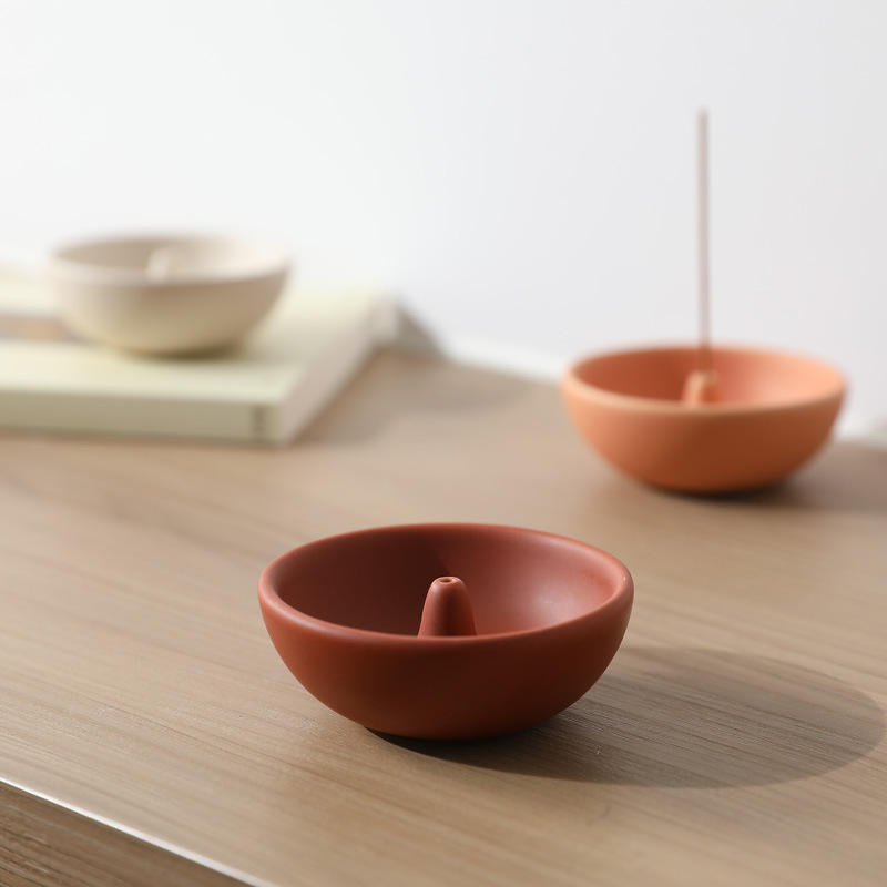 Chinese Style Modern Simple Ceramic Incense Stick Holder Bedroom Study Palo Santo Ash Catcher Incense Burner