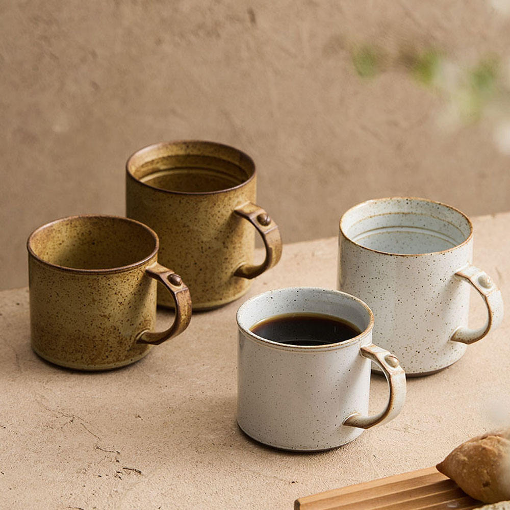 Factory Vintage Simple Handmade Matte Ceramic Coffee Mug Porcelain Clay Cup