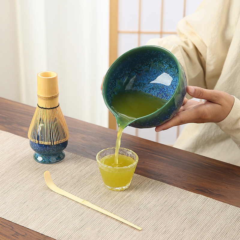 Matcha Bowl Beat Matcha Song Dynasty Tea Ordering Tools Ceramic Tea Bowl Teacup Stirrer Matcha Brush Tea Brush Set