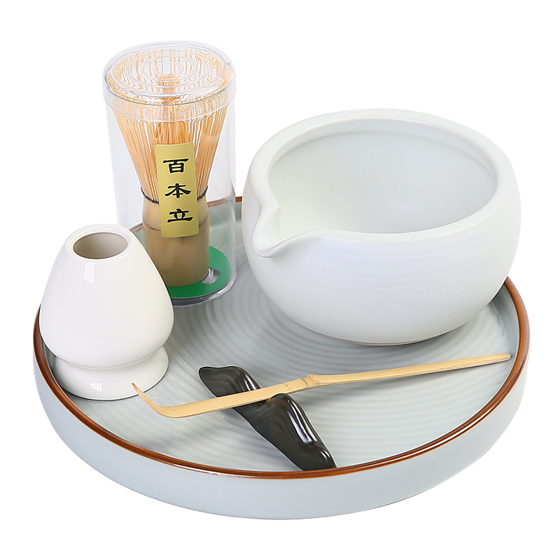 Matcha Bowl Ceramic Matcha Tea Bowl Set Tea Brush Bamboo Matcha Brush Momohonri Sung Dynasty Tea Ceremony Matching Plate