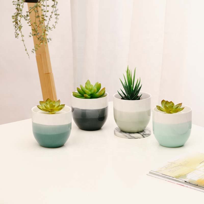 Matte Indoor Mini Flower Pot Ceramic Succulent Pot Modern Home Decoration Christmas Nordic Plants Pot