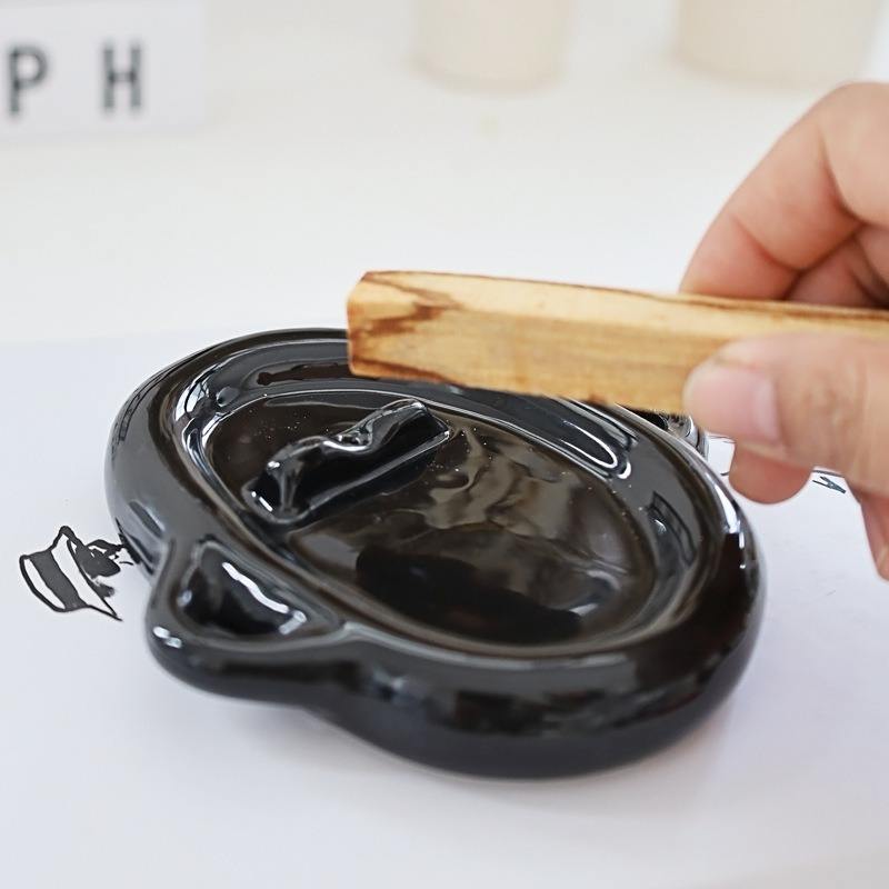 Ceramic Incense Burner for Meditation Yoga Aromatherapy Diffuser & Smudge Bowl for Sage & Palo Santo White Sage Stick Burning