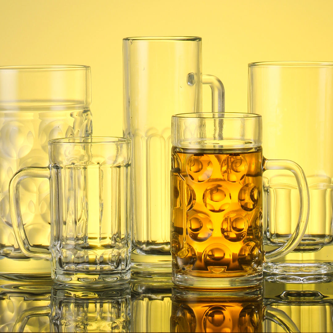Wholesale Custom Private Label Logo Classic 1L Beer Glasses High Quality Glass Beers Mug Large Clear Beer Glass With Handle