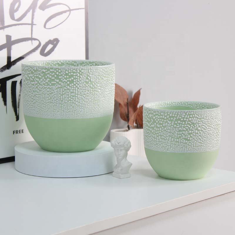 Modern Vintage Korean Terracota Planters Natural Cement Clay Succulent Pots for Garden Outdoor Kit