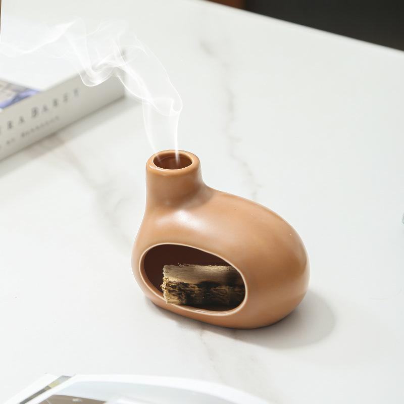 Ceramic Incense Burner Sandalwood & Palo Santo Holder Pack of Cone Incense Burner Craft for Aromatic Lavender for Fall Season