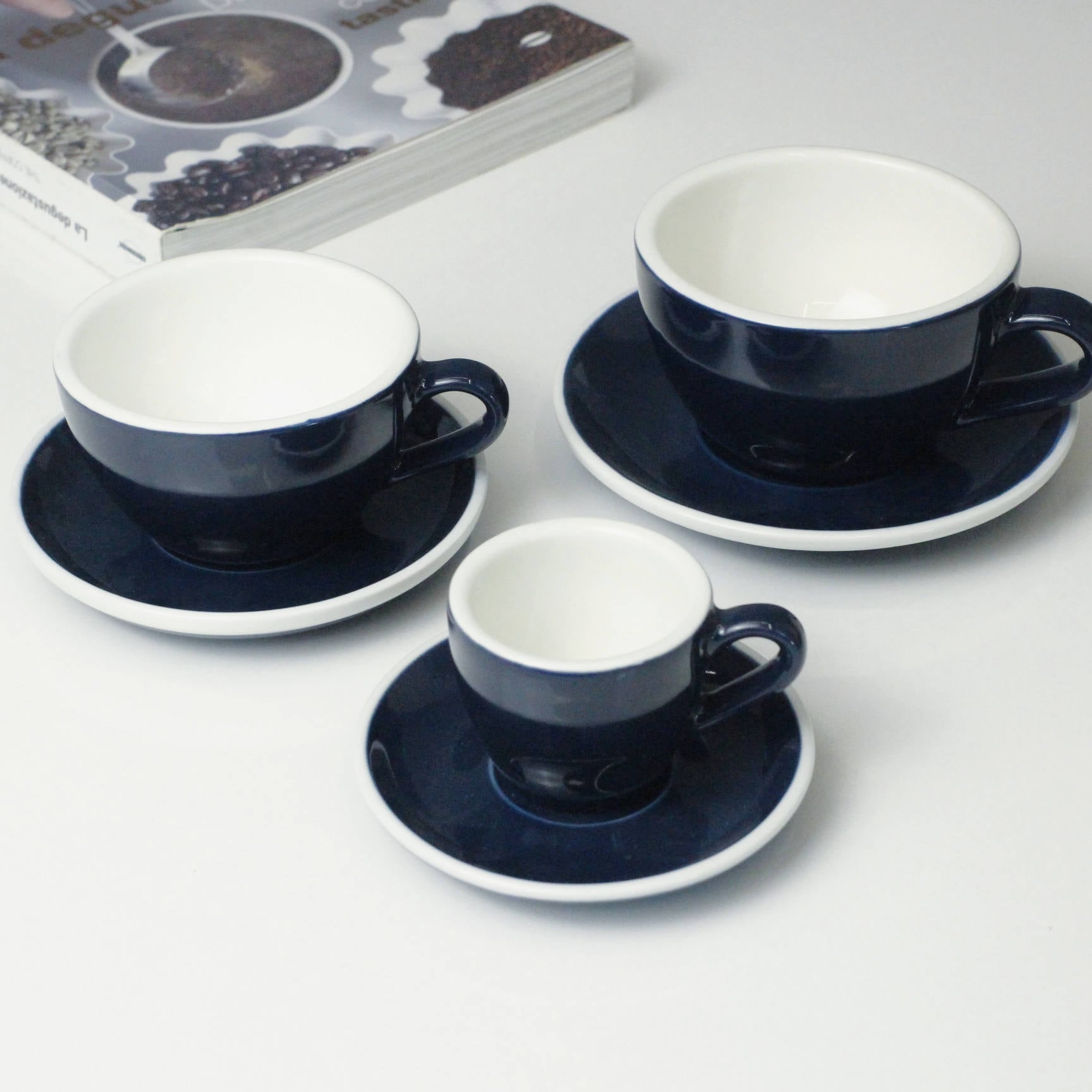 Espresso Cup and Saucer Ceramic Coffee Set Custom logo Porcelain Customized Color logo for Daily Use Coffee Shop