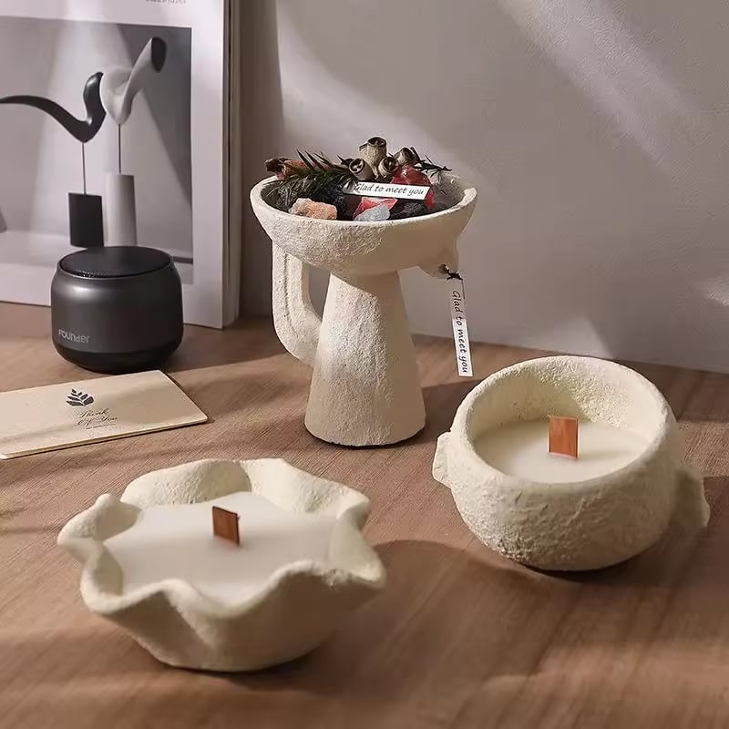 Unique Handmade Ceramic Scented Candle Jars Artistic Home Decor Large Candle Jar