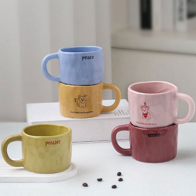 Hot Sale Porcelain Coffee Mug Espresso Ceramic Cup Coffee Tea Cup and Saucer Set Modern Tea Cup Set