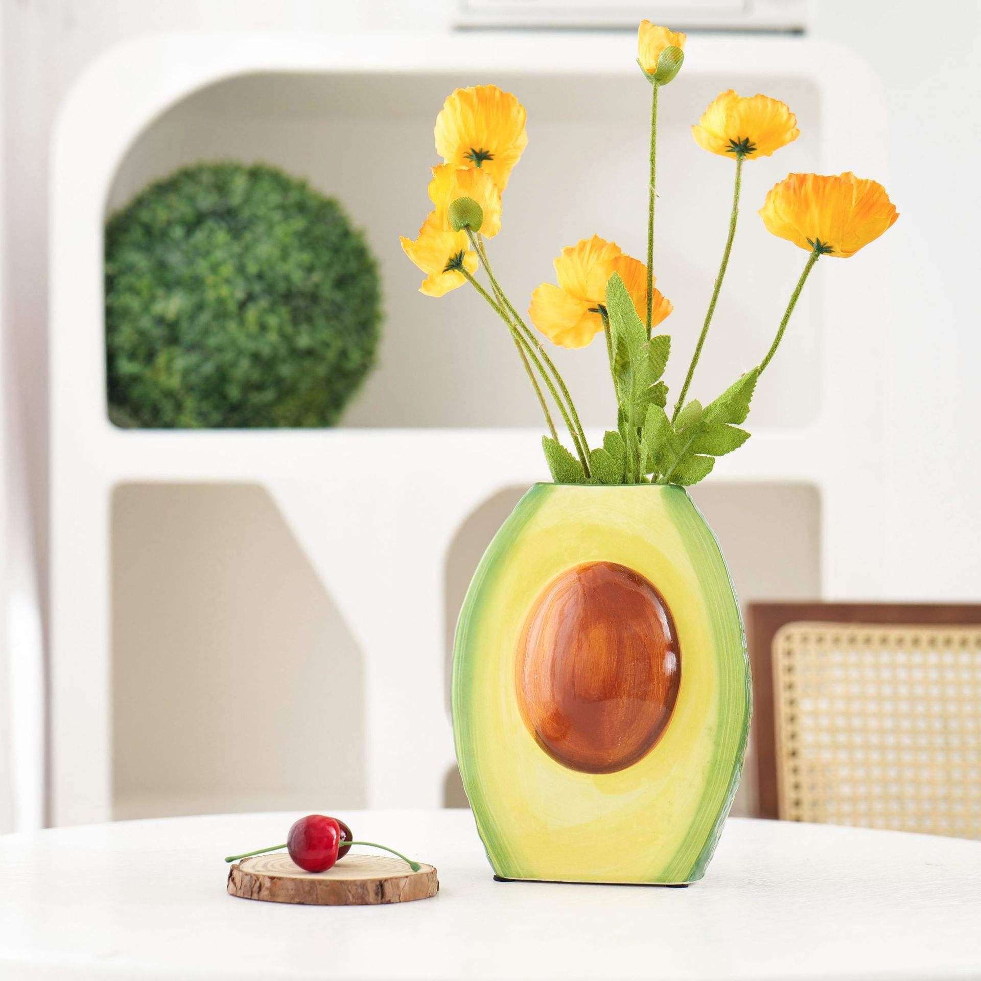 Unique Design Avocado Decoration Ceramic Vase Living Room Table Decoration Home Decoration Flower Vase