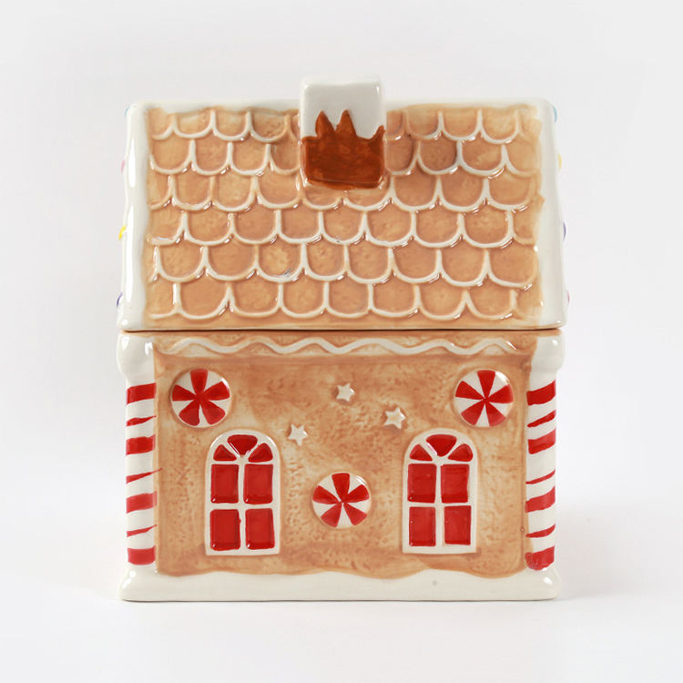 Best Selling Christmas Decoration Christmas Ceramics House Storage tank for Christmas Home Decoration