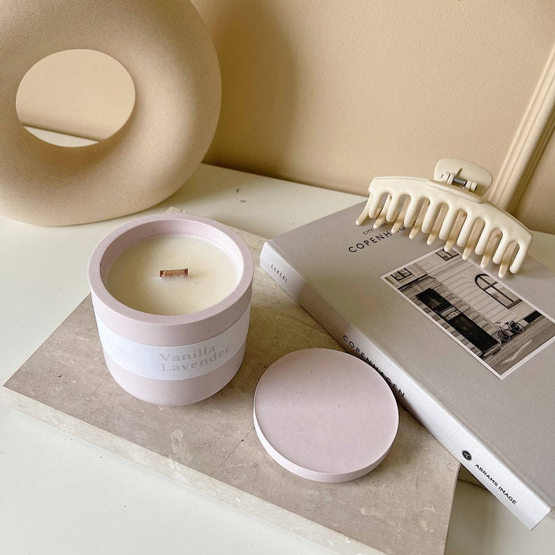 Homeware Tranquillity Collection Vanilla Scented Soy Wax Candle Luxury Wooden Combustion Custom Scented Candles Gift Set
