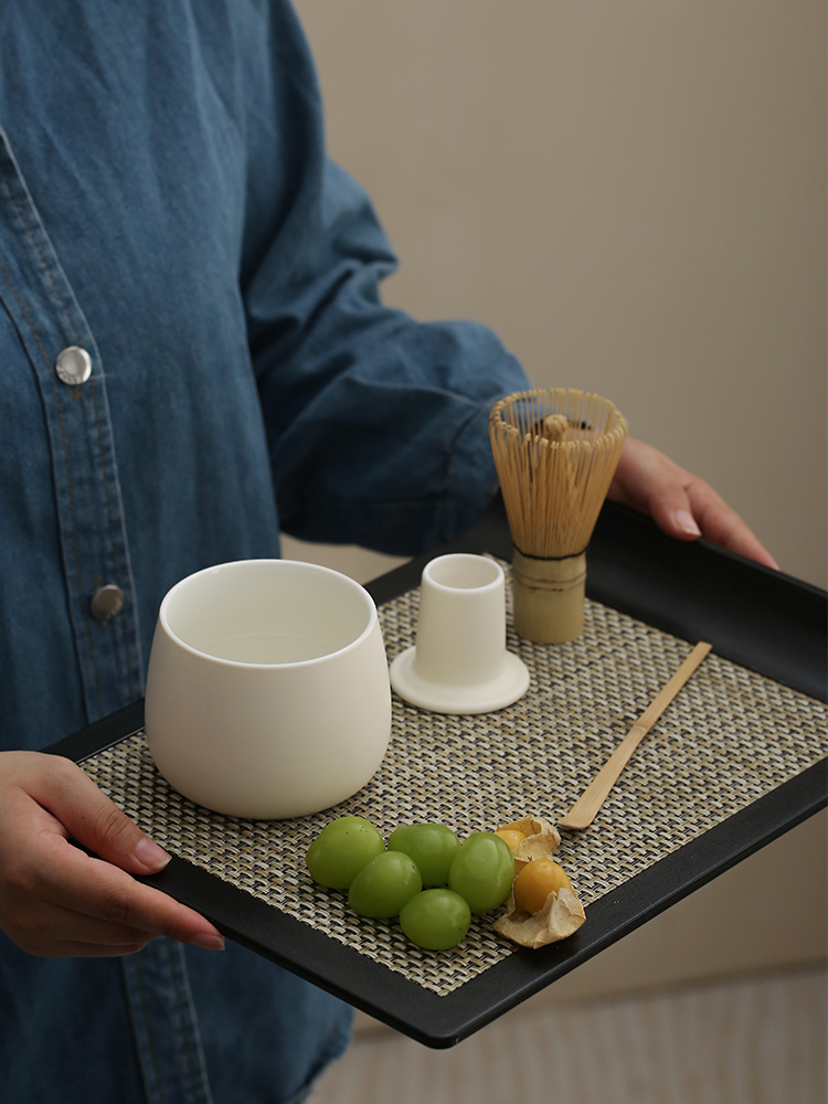 INS Cream Matcha Tea Set Song Dynasty Tea Dispenser Set Ceramic Tea Bowl Hyakubunri Gift Set