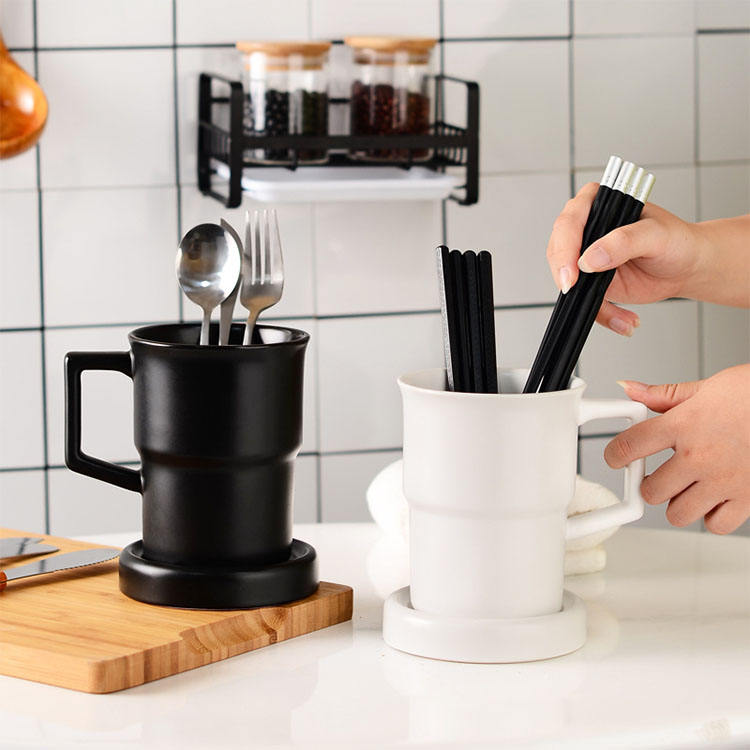 Kitchen Creative Storage Chopstick Rest Draining Chopstick Cage Chopsticks Cutlery Holder Ceramic Utensil Holder