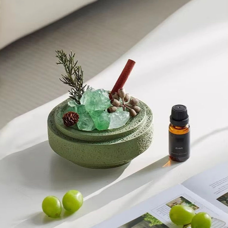 Customized Gift Box Natural Crystal Stone Aromatherapy Diffuser Premium Ceramic Oil Diffuser with Unique Fragrance