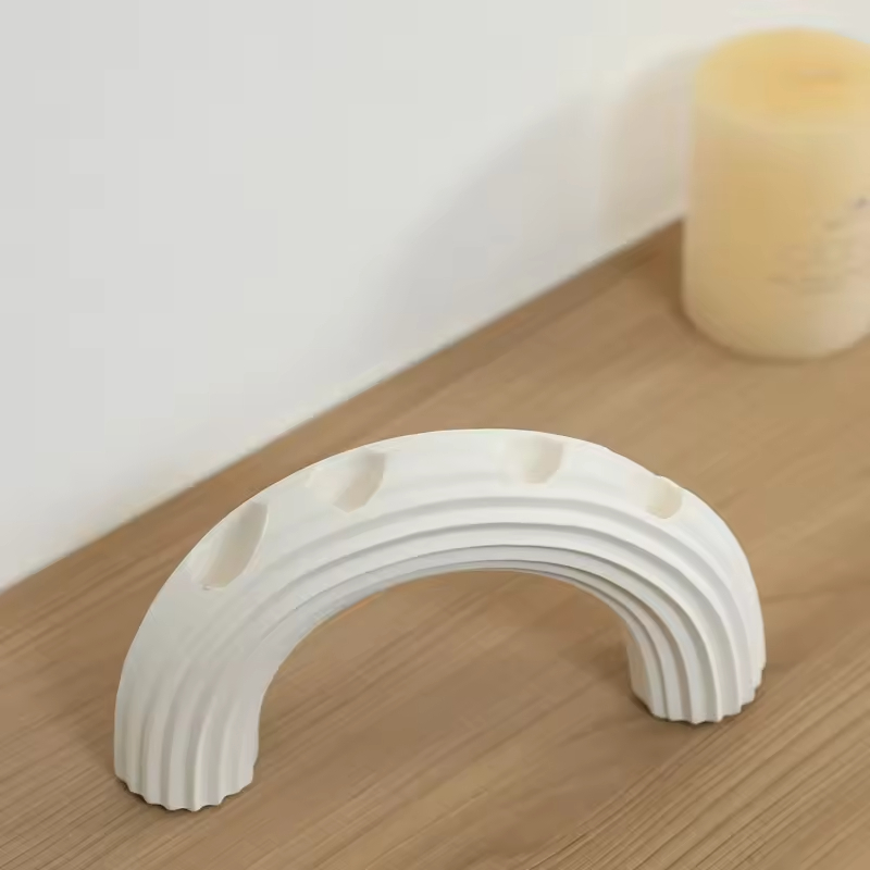 Nordic Candle Stand Decoration Ornament Candle Burning Display Wedding Party White Ceramic Candlestick Holder