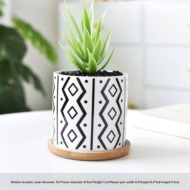 Handmade Geometric Ceramic Flower Pot New Style for Home or Garden for Indoor or Outdoor Planters