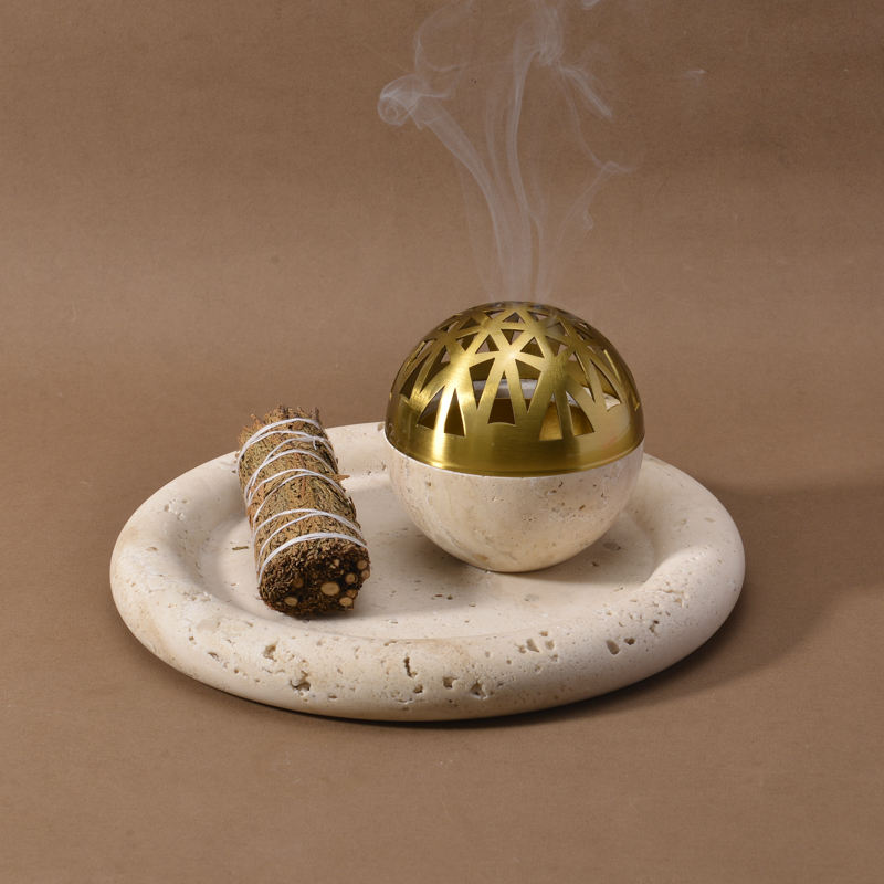 Ceramic incense burner Bakhoor for Wedding Gift Arabic Incense burner with Tray
