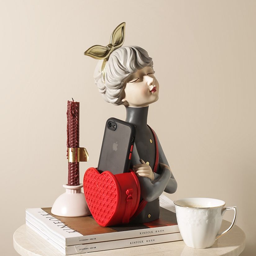 Ornamenti Creativi Figure Animali in Resina Ragazza Figure in Porcellana Decorazioni per Casa Nuovo Design