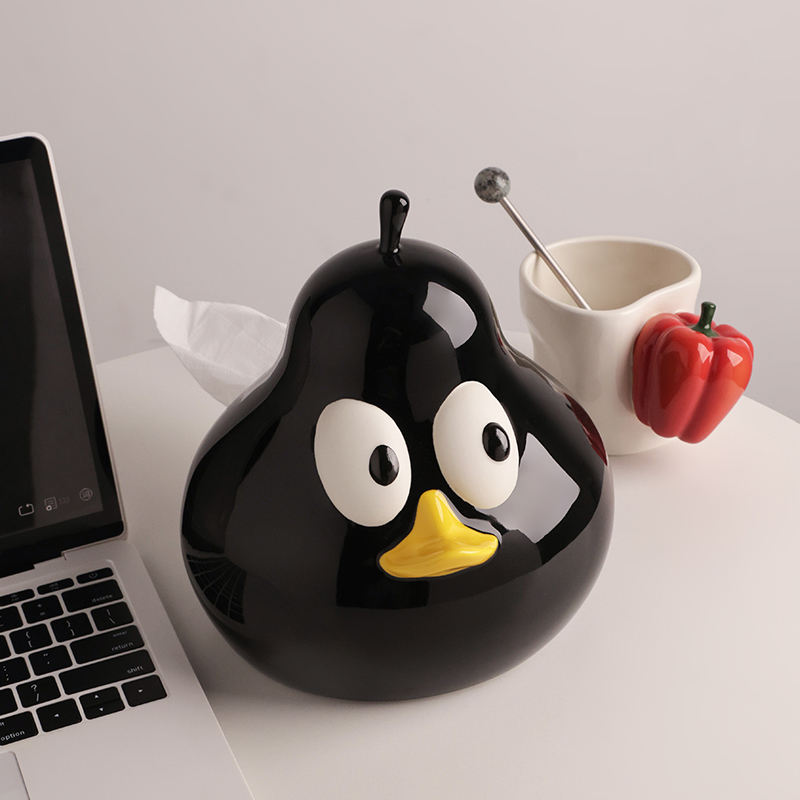 New Cute Ceramic Pear Tissue Box Living Room Desktop Gift