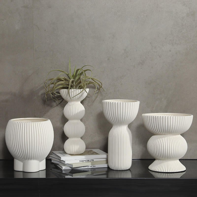 Vaso Cerámico Minimalista Nórdico para el Hogar, Adorno de Boda y Decoración