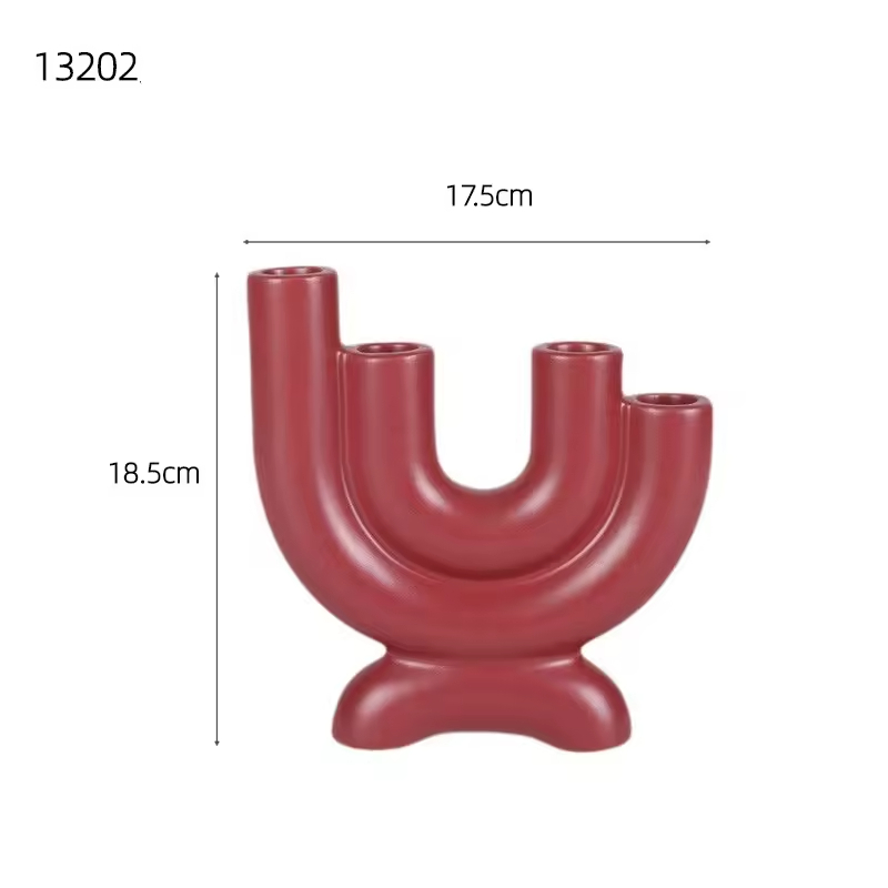 Nordic Modern Simple Ins Ceramic Candlestick Home Decoration for Living Room Wholesale Candleholders Lanterns Candle Jars