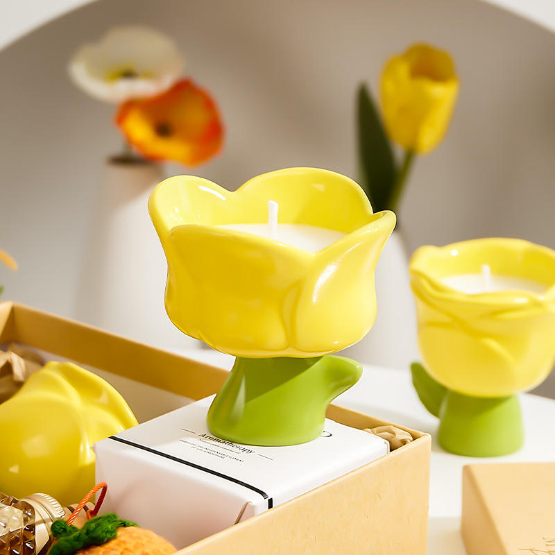 Świeczka Zwyczajna Ceramiczny Kubek Zwykły Ręcznie Wykonany Dekoracja Domowa Aromaterapia Na Zamówienie Przyjazny Środowisku Materiał Ze Sosnowego Wosku