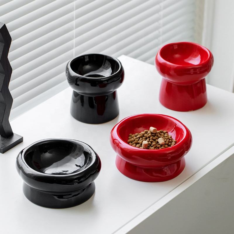 Cat Food Bowl Large Caliber Water Bowl Diagonal Ceramic Bowl Pet bowl  dog bowl 