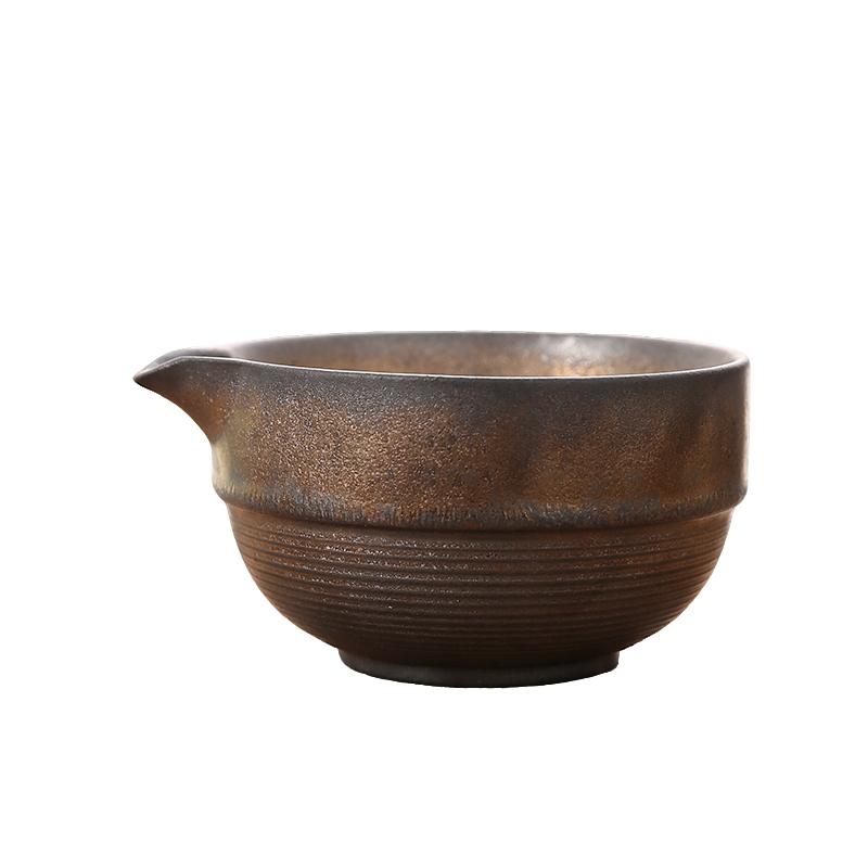 Herramientas para Té Matcha de Cerámica Rustica Bowl de Cerámica con Pico Juego de Cepillo para Té Batidores Japoneses para Té Matcha Mezclador de Polvo de Matcha