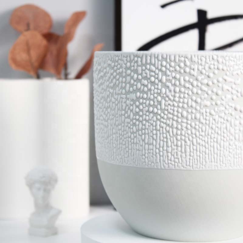 Modern Vintage Korean Terracota Planters Natural Cement Clay Succulent Pots for Garden Outdoor Kit