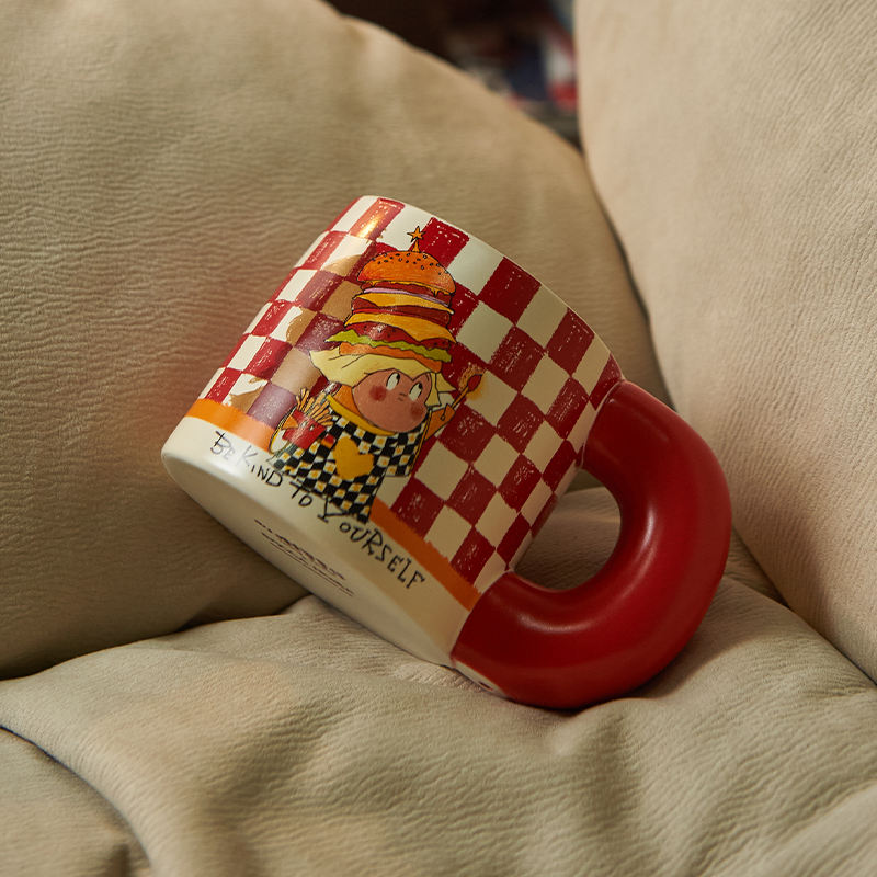 Cream Color Ceramic Drinking Water Milk Daily Home Use Ceramic Coffee Tea Cup Mug Set