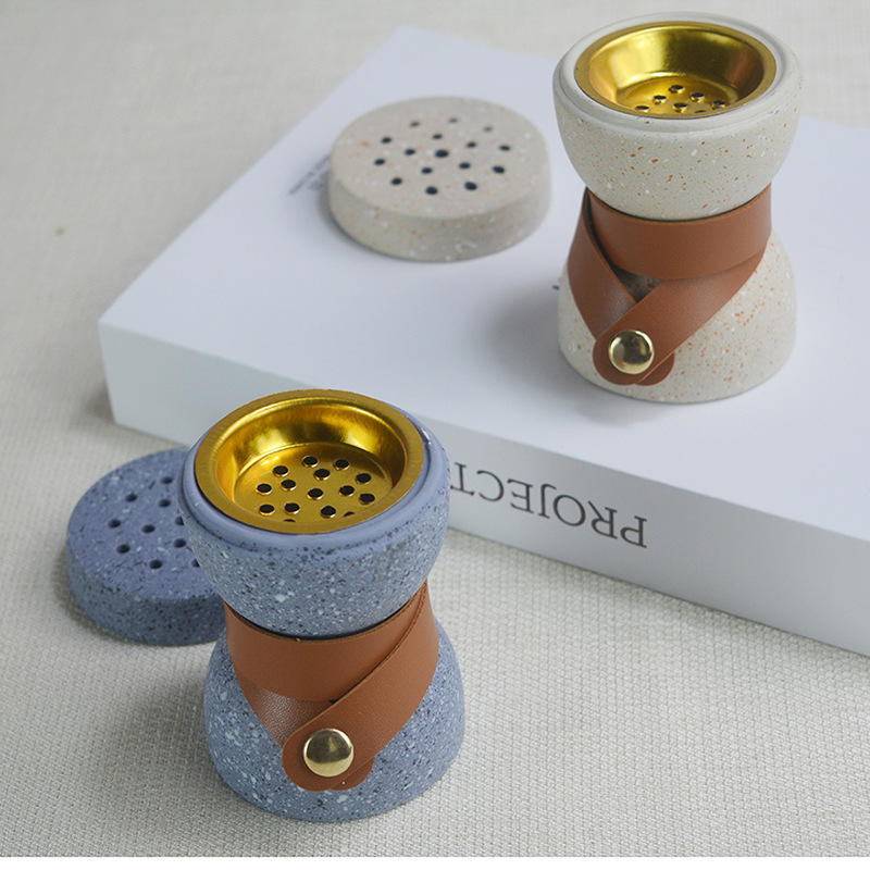Modern Minimalist Ceramic Incense burner European Style Home Decoration Ornaments Desktop Decoration Handheld Aromatherapy Stove