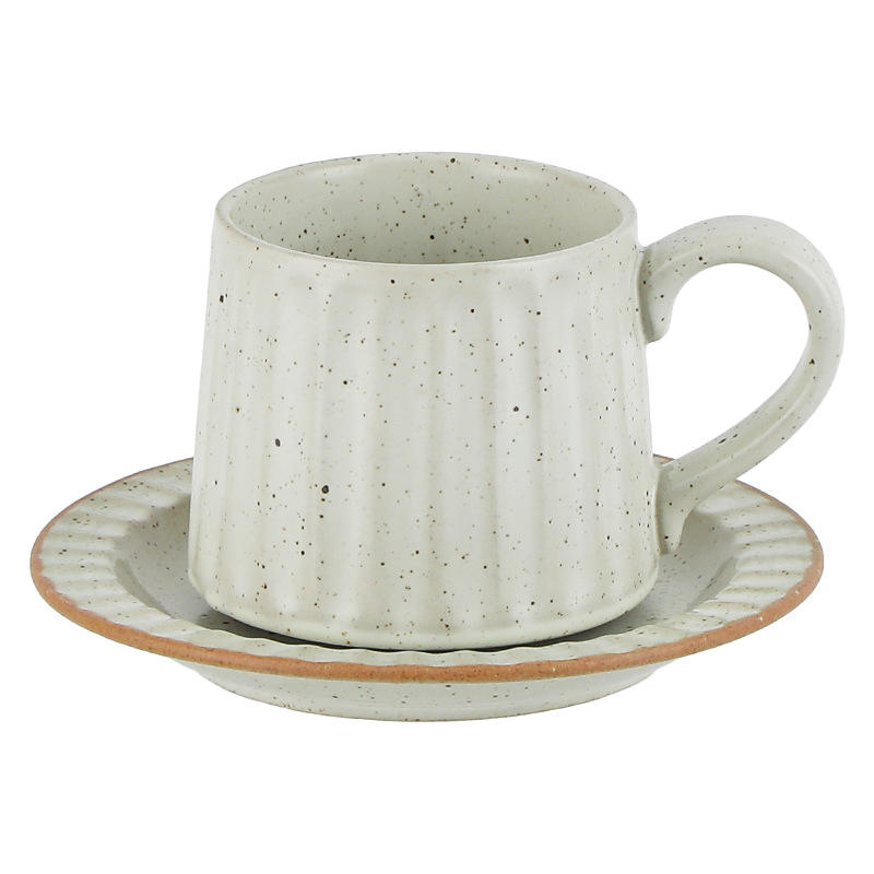 Custom Logo Nordic Ceramic Coffee Mug Pottery Cups Vintage Japanese Ceramic Coffee Cups and Saucers