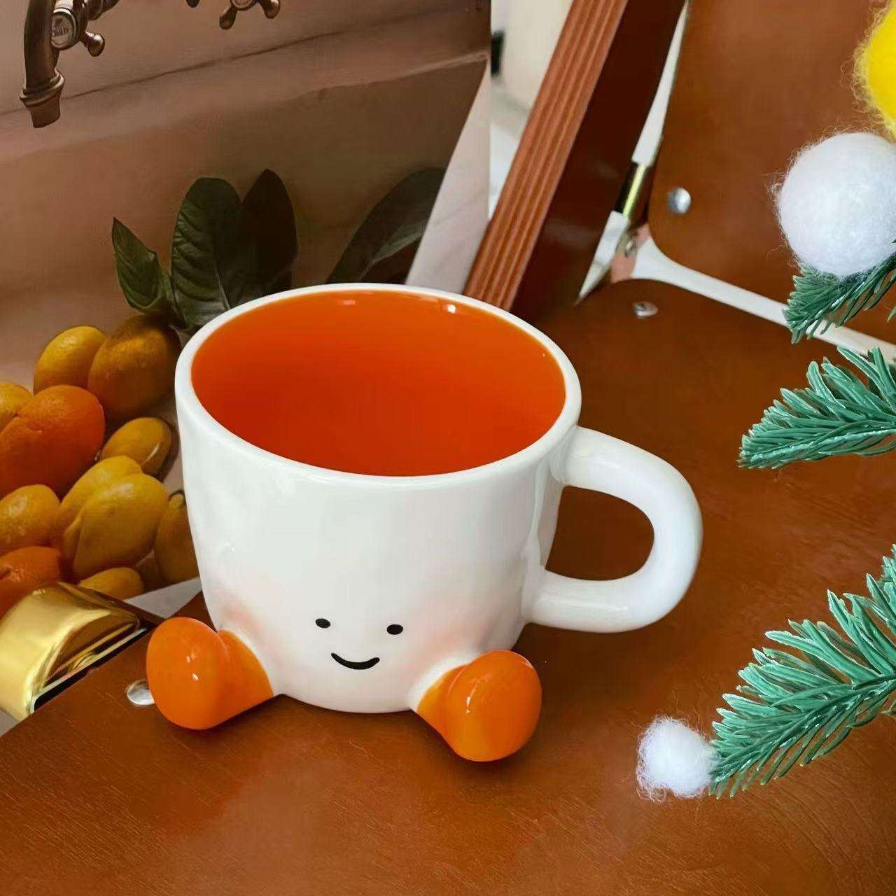 Kawaii Mug Keramiek Botekina Interesse Koffiebeker Skuins Waterwagter Keukenasbakke Tuisversiering Kersese Geskenke