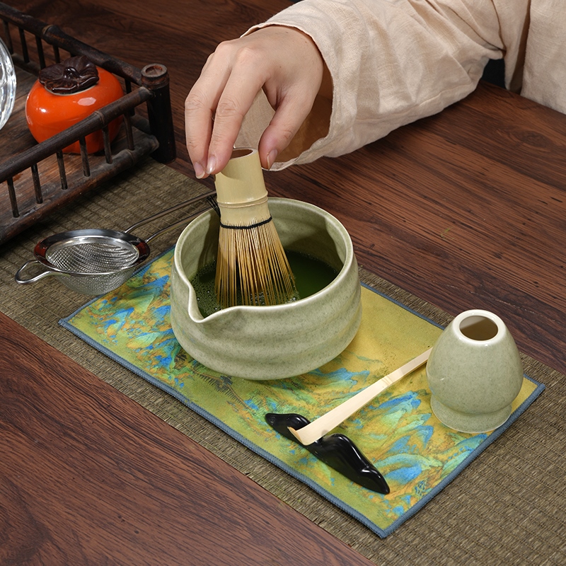 Matcha Bowl Beat Matcha Song Dynasty Tea Ordering Tools Ceramic Tea Bowl Teacup Stirrer Matcha Brush Tea Brush Set
